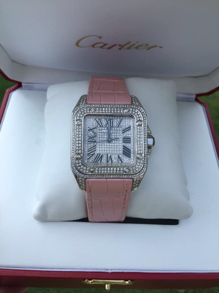 รับซื้อนาฬิกาCartier Santos100 After diamond