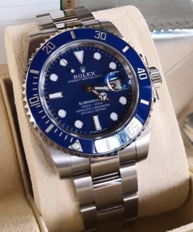 รับซื้อRolex Submariner Date White Gold Smurf116619LB